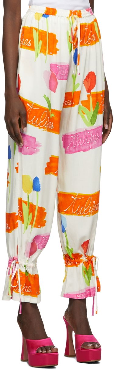 Nohavice Collina Strada Collina Strada Tulip Print Tie Cuff Trousers Rôznofarebný | XX6398 DEADSTOCK RAYON, 1