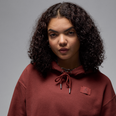 Mikina Jordan Jordan Flight Fleece Waffle Knit Hoodie Vínová | HF9444-231, 2