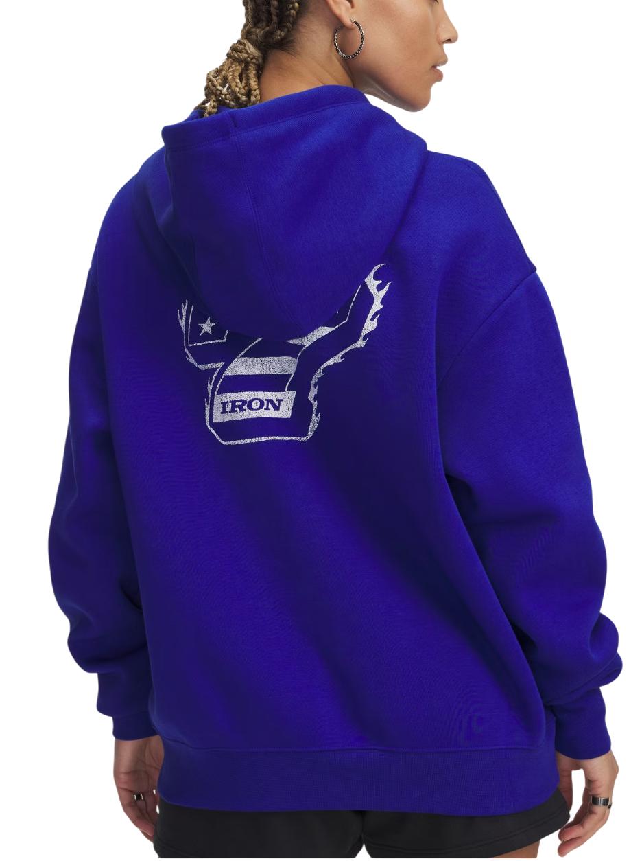 Mikina Under Armour Under Armour Project Rock Iron Paradise Full-Zip Hoodie Modrá | 1389701-400, 1