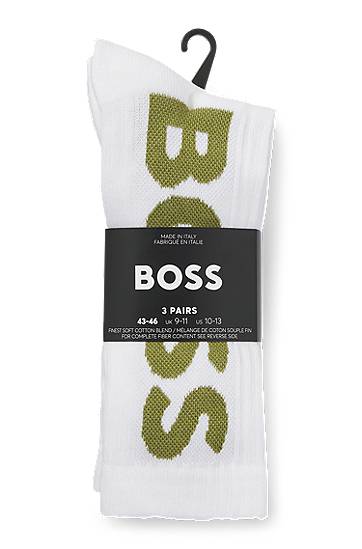 Ponožky BOSS Three-Pack of Short Logo Socks Biela | 50524259, 1