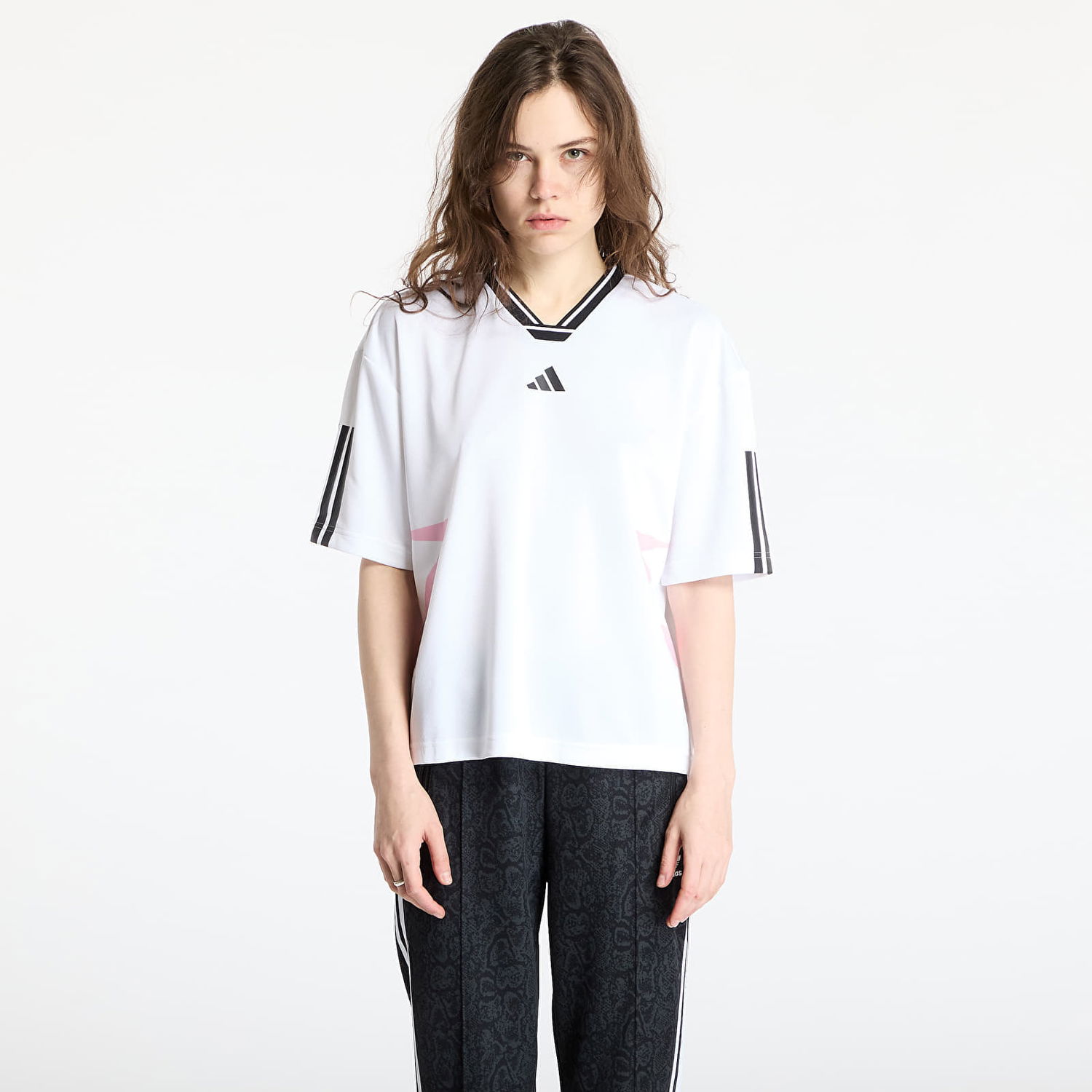 Tričko adidas Originals Tiro Cut 3 Stripes Color Block Boyfriend T-Shirt Biela | JG4061, 0