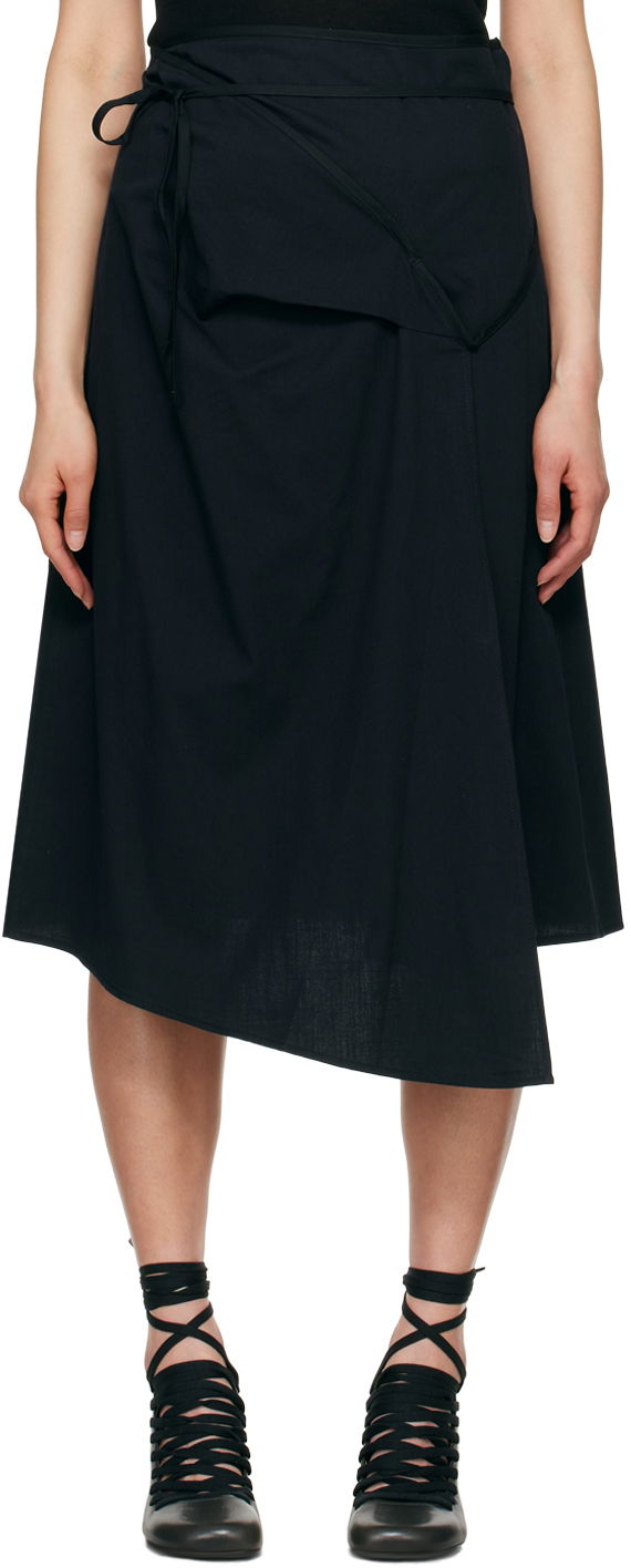 Sukňa LEMAIRE Asymmetrical Tied Midi Skirt Čierna | SK1022 LF1253, 0