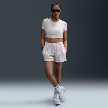 Šortky Nike Nike Sportswear Chill Terry Mid-Rise Printed French Terry Shorts Béžová | HQ5704-104, 0