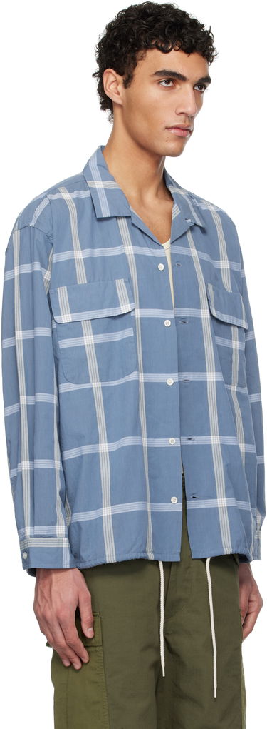 Košeľa NANAMICA nanamica Palaka Check Camp Collar Shirt Modrá | S25SG024U, 1
