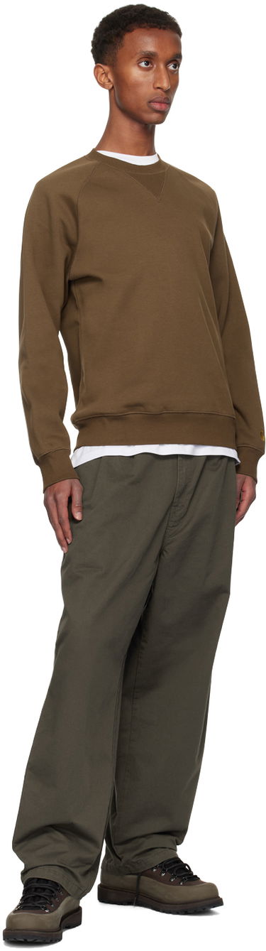 Nohavice Carhartt WIP Merrick Relaxed Fit Cotton-Twill Trousers Zelené | I033759, 3