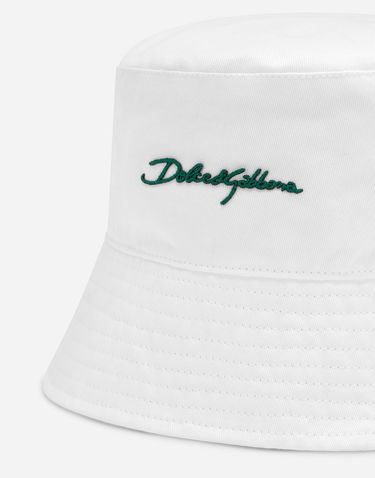 Klobúk Dolce & Gabbana Logo Bucket Hat Biela | GH895AGI334W0800, 2