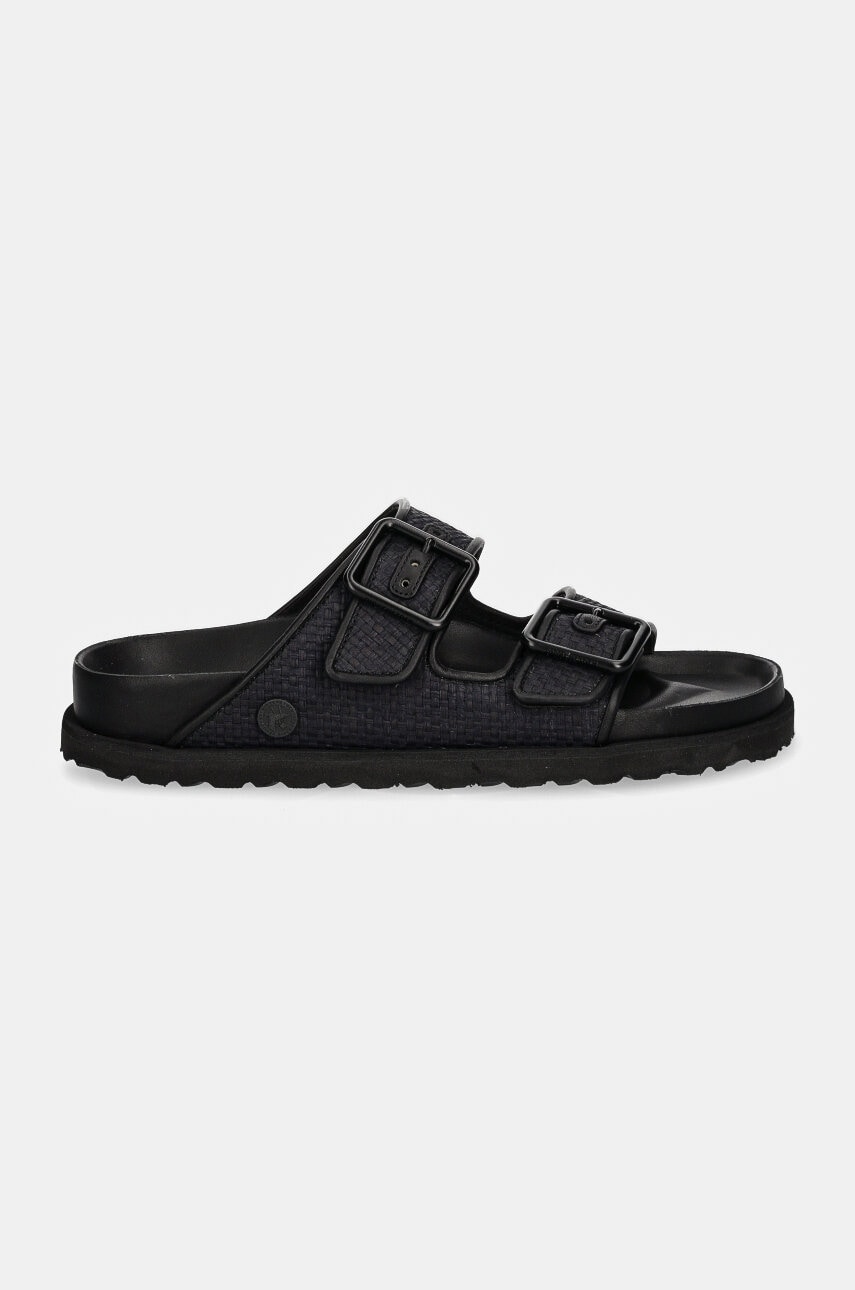 Tenisky a topánky Birkenstock Birkenstock 1774 Arizona Raffia Luxe Slides Čierna | 1028834, 1