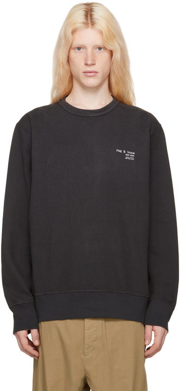 Sveter rag & bone Damon Sweatshirt Čierna | MBC23HT022DJ22, 0