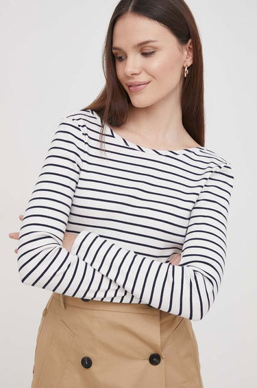 Tričko Barbour Barbour Long Sleeve T-Shirt Biela | LML0856, 0