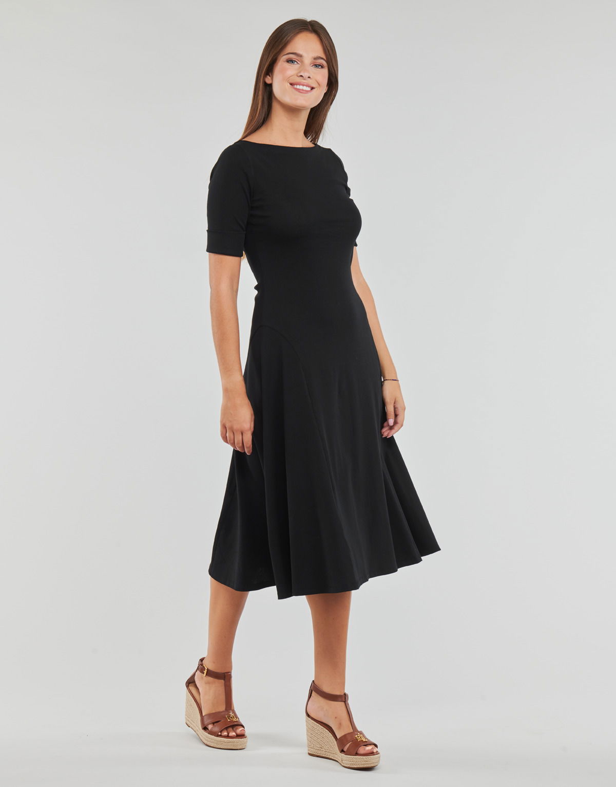 Šaty Polo by Ralph Lauren Stretch Mid Dress Čierna | 250863913001, 0