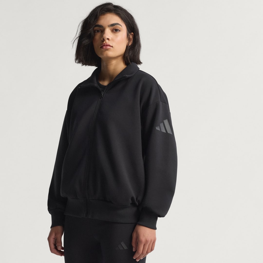Mikina adidas Performance ALL SZN Soft Lux Full Zip Hoodie Čierna | JM1658, 0
