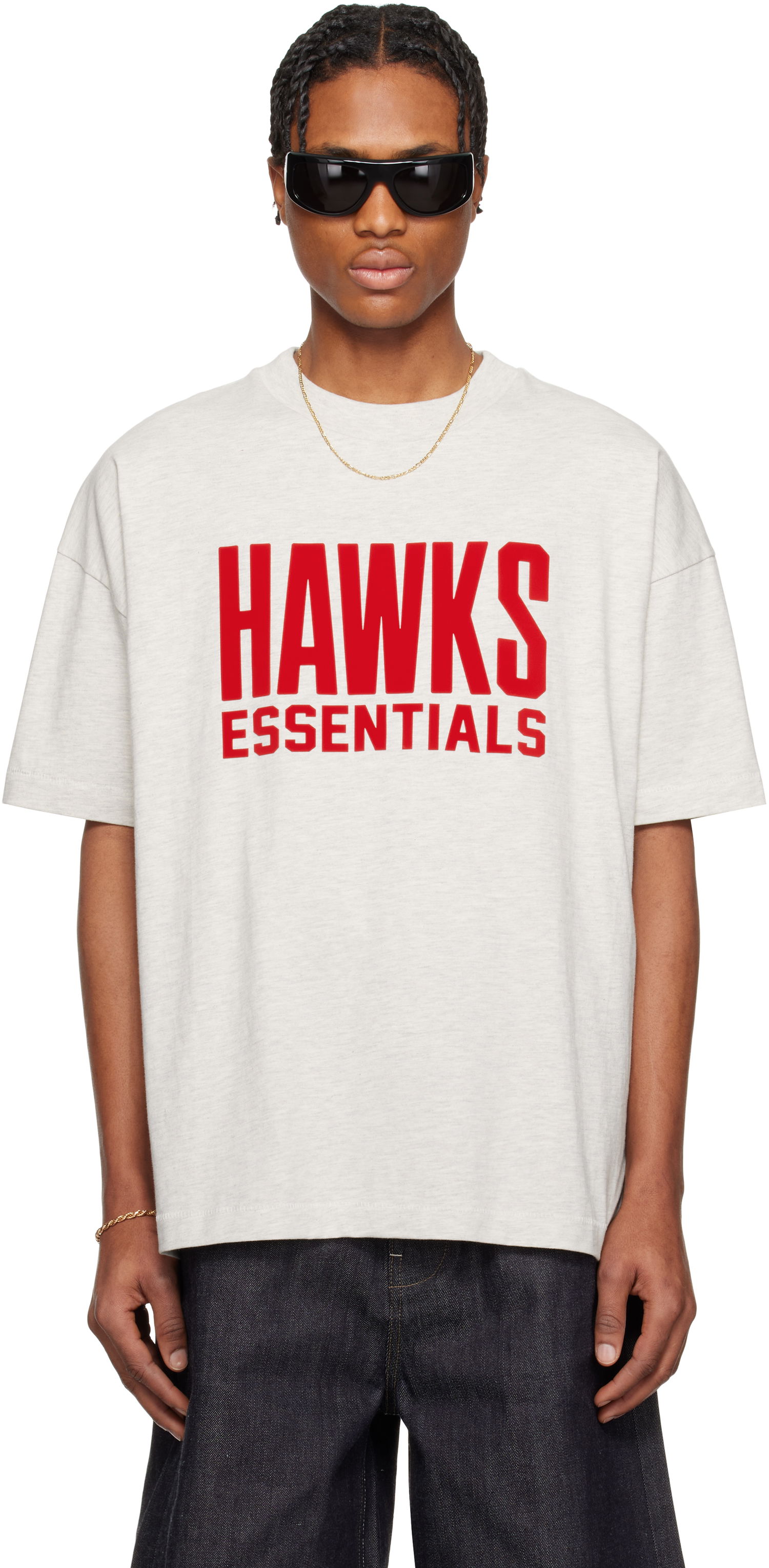 Tričko Fear of God Fear of God ESSENTIALS NBA Hawks Short Sleeve T-Shirt Šedá | 125AL244109F, 0
