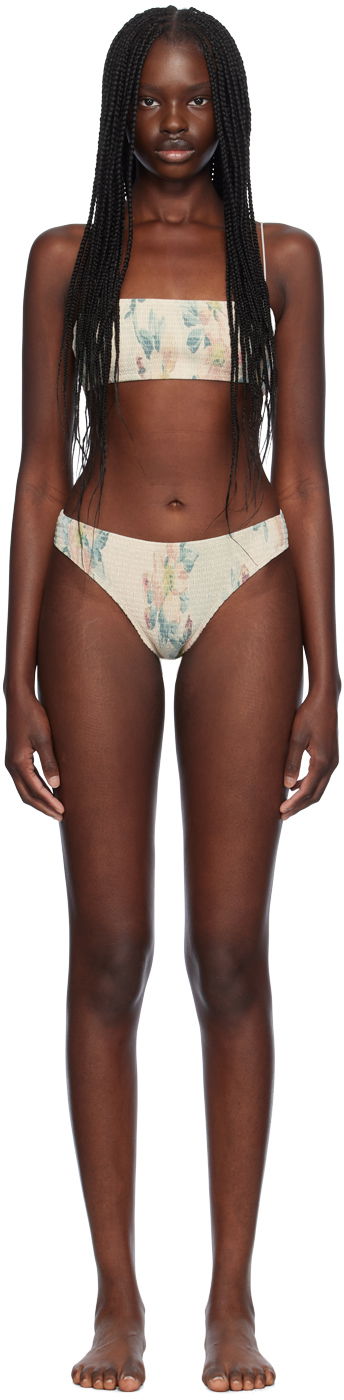 Plavky TOTEME TOTEME Smocked Mid-Rise Bikini Rôznofarebný | 243-WSW1079FB0249/2WRW3263FB0249, 0