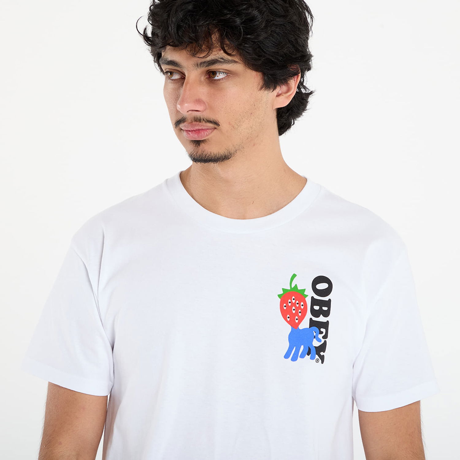 Tričko OBEY Obey Strawberry Graphic T-Shirt Biela | 165264054-WHT, 1