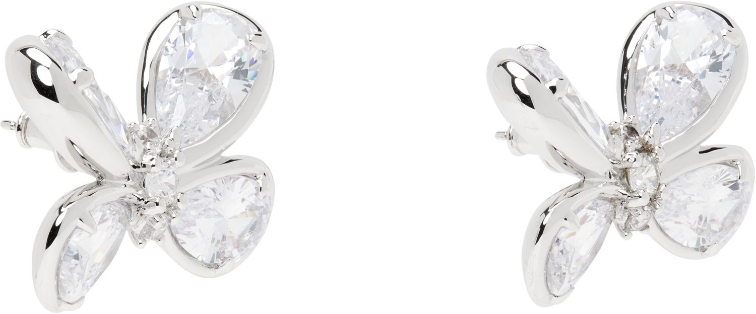 Náušnice SHUSHU/TONG YVMIN Edition Zirconia Butterfly Stud Earrings Metalická | 24722SLV00DN2, 1