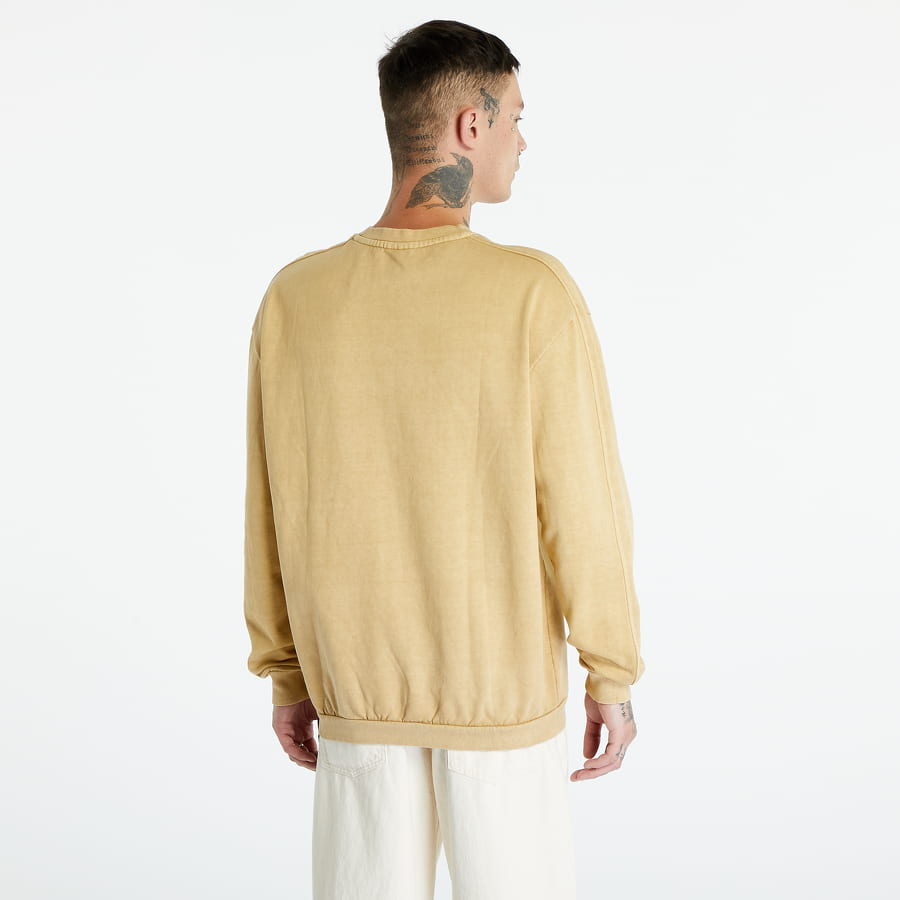 Sveter Urban Classics Heavy Terry Garment Dye Crewneck Béžová | TB4956-03738, 1