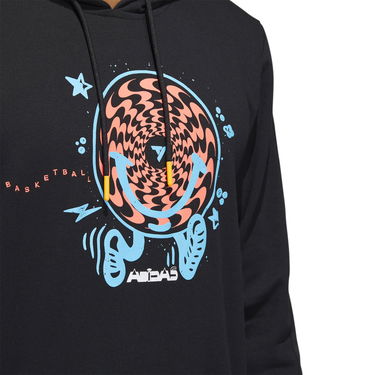 Mikina adidas Performance Graphic Print Pullover Hoodie Čierna | HF4528, 2