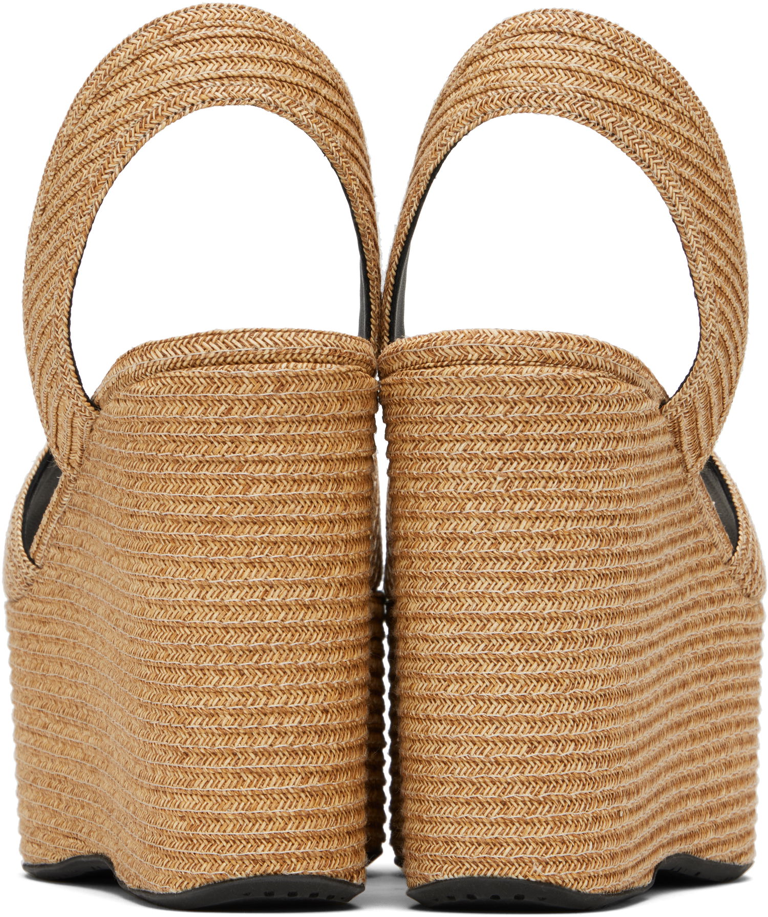 Tenisky a topánky Alaïa ALAÏA Wedge Paper Straw Heeled Sandals Béžová | AA3S129TK054, 1