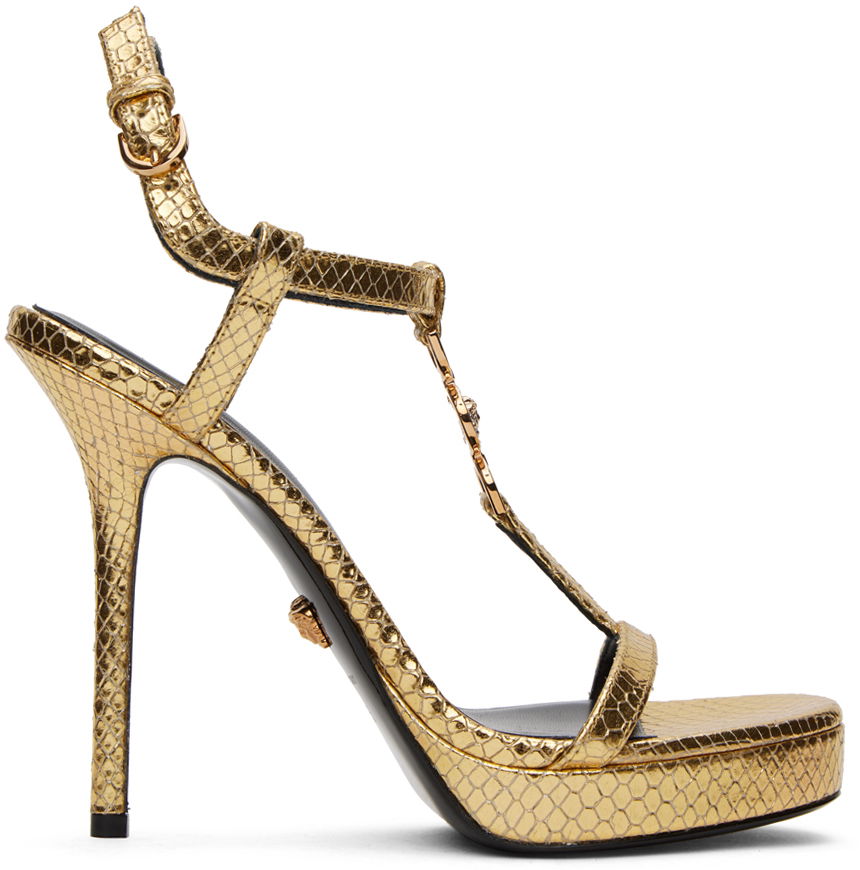 Doplnky Versace Versace Medusa '95 Metallic Heeled Sandals Metalická | 1013713_1A10001_1X24V, 0