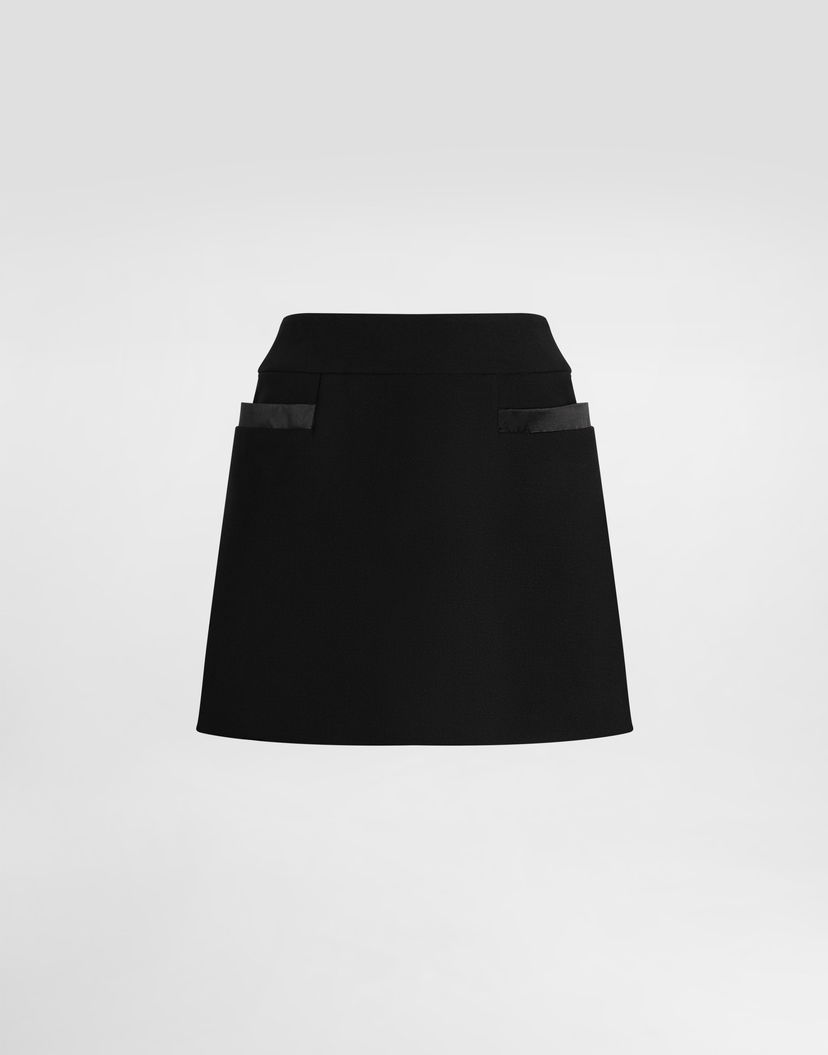 Sukňa Dolce & Gabbana Dolce & Gabbana Double Crepe Basque Skirt Čierna | F4C4PTFU2L8N0000