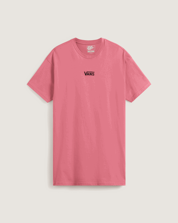Tričko Vans Vans Center Vee Tee Dress L Ružová | VN0A4RU2ZRY, 0