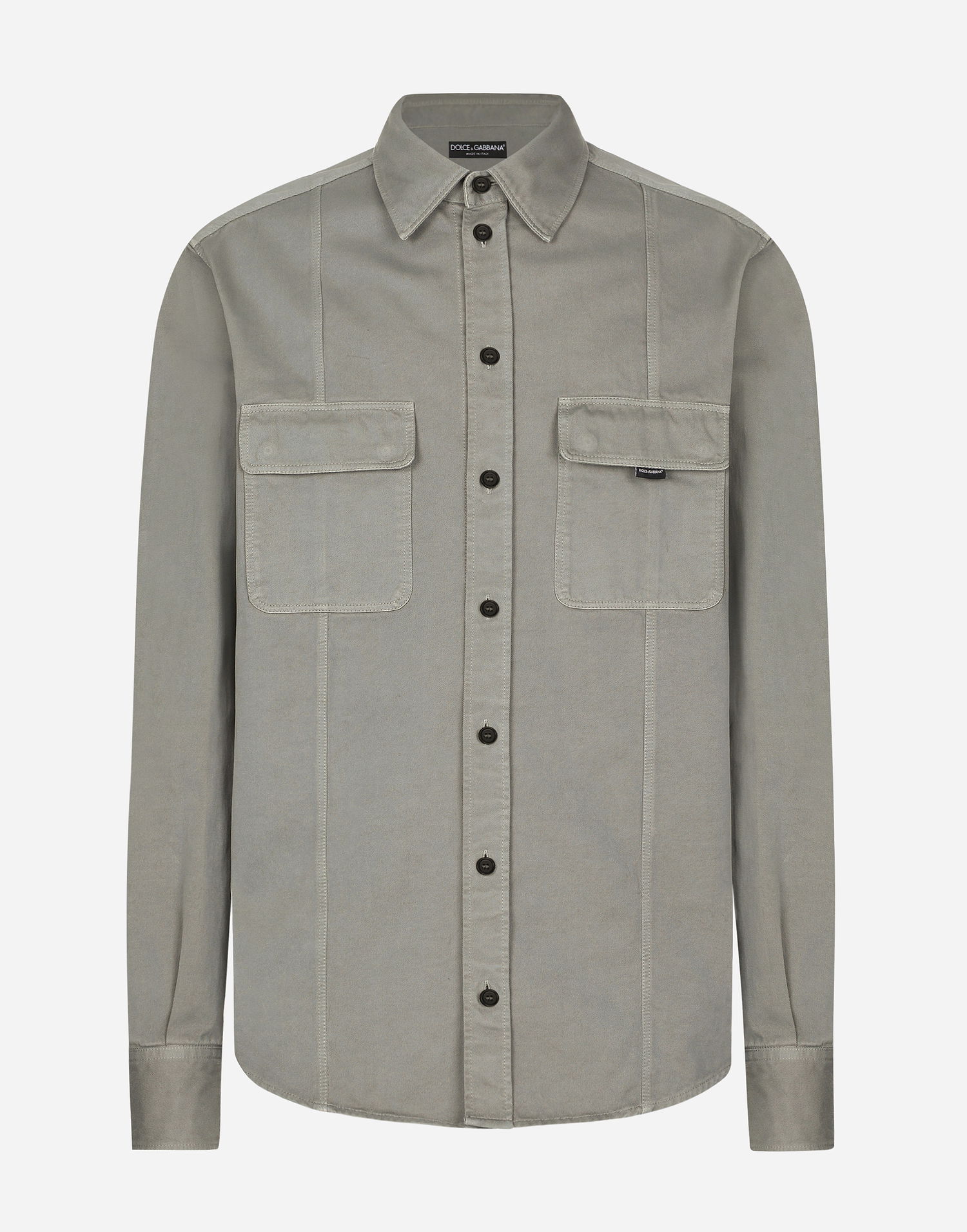 Košeľa Dolce & Gabbana Dolce & Gabbana Oversize Cotton Shirt Šedá | G5MA8TG8LH0N0702, 0