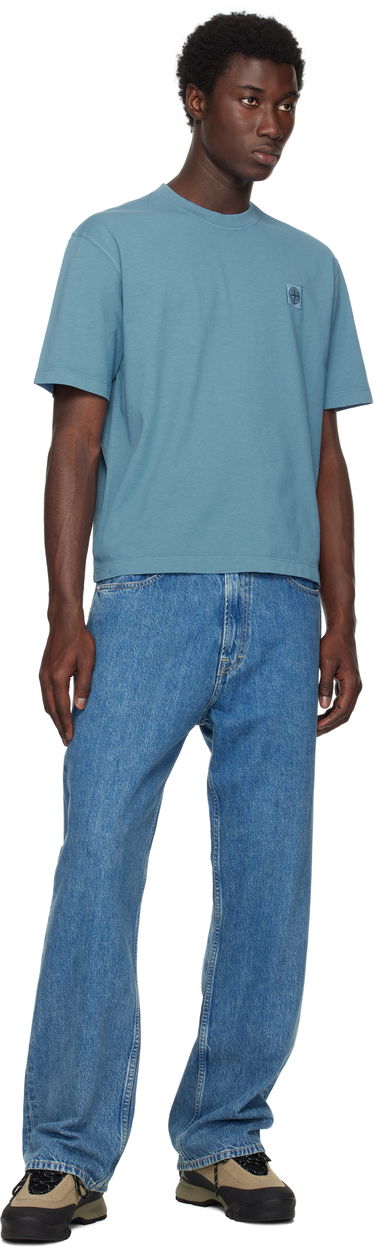 Tričko Stone Island Stone Island Organic Cotton 'Fissato' T-Shirt Modrá | K2S15 2100025 S0115, 3