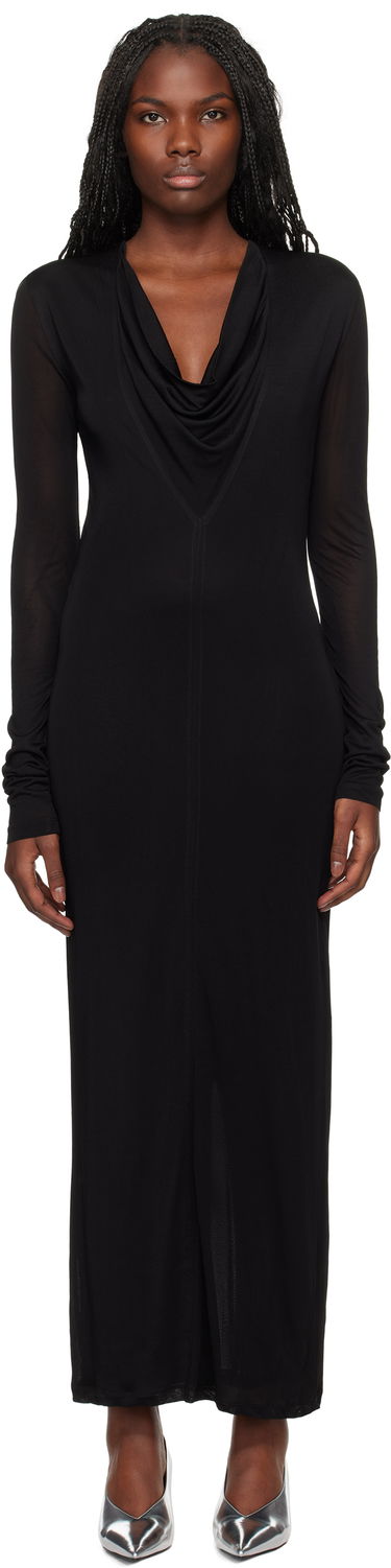 Šaty TOTEME TOTEME Draped V-Neck Maxi Dress Čierna | 244-WRD0176-FB0266, 0