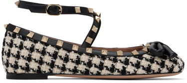 Starostlivosť o obuv Valentino Valentino Garavani Rockstud Tweed Ballerina Flats with Bow Detail Rôznofarebný | 6W2S0HB6MTB, 0
