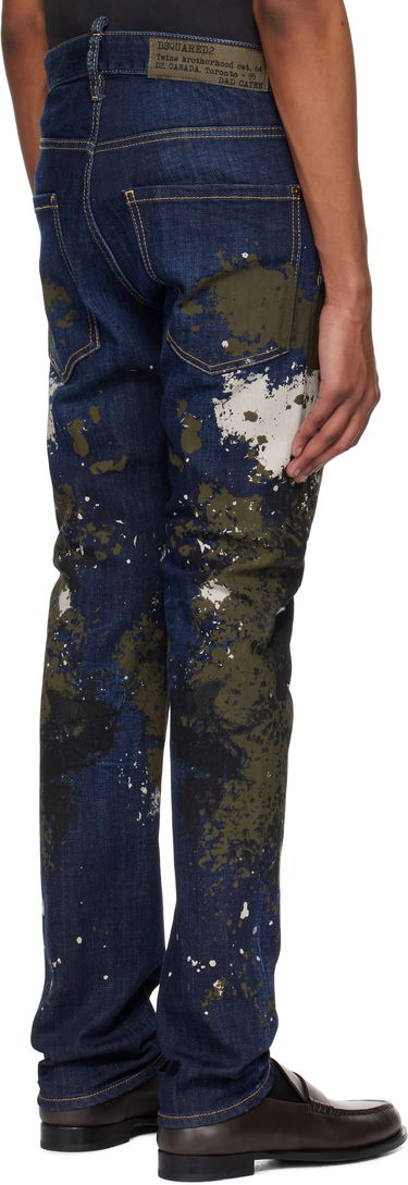 Džínsy DSQUARED2 Dsquared2 Cool Guy Painted Jeans Modrá | S74LB1671_S30664, 2