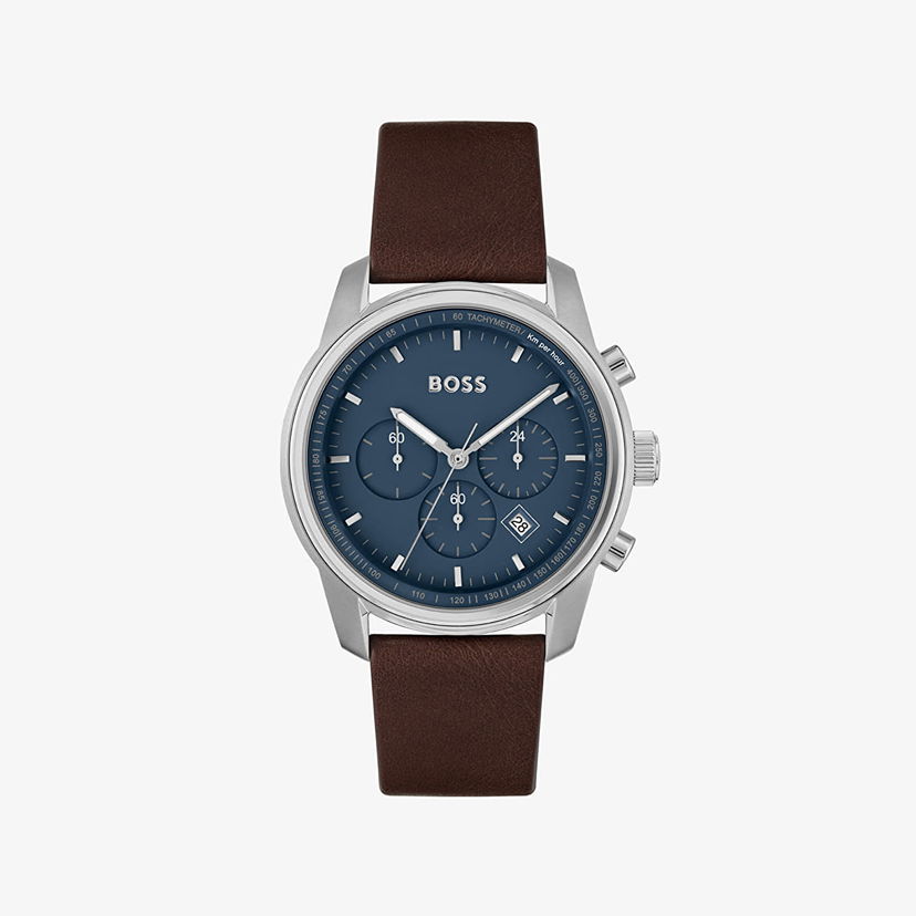 Hodinky BOSS Watch Trace Chronograph Tachymeter Hnedá | 1514002