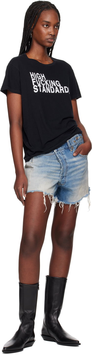 Crop Top R13 R13 High F Standards T-Shirt Čierna | R13WK001-K117A, 3