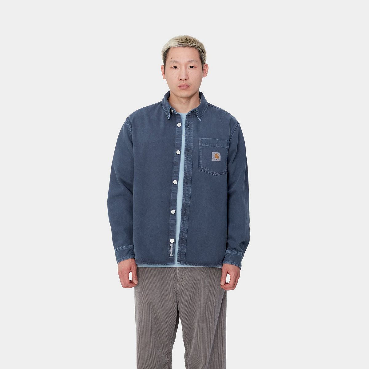Košeľa Carhartt WIP Stone Dyed Shirt Jacket Modrá | I033750_8, 0