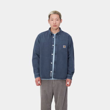 Košeľa Carhartt WIP Stone Dyed Shirt Jacket Modrá | I033750_8, 0