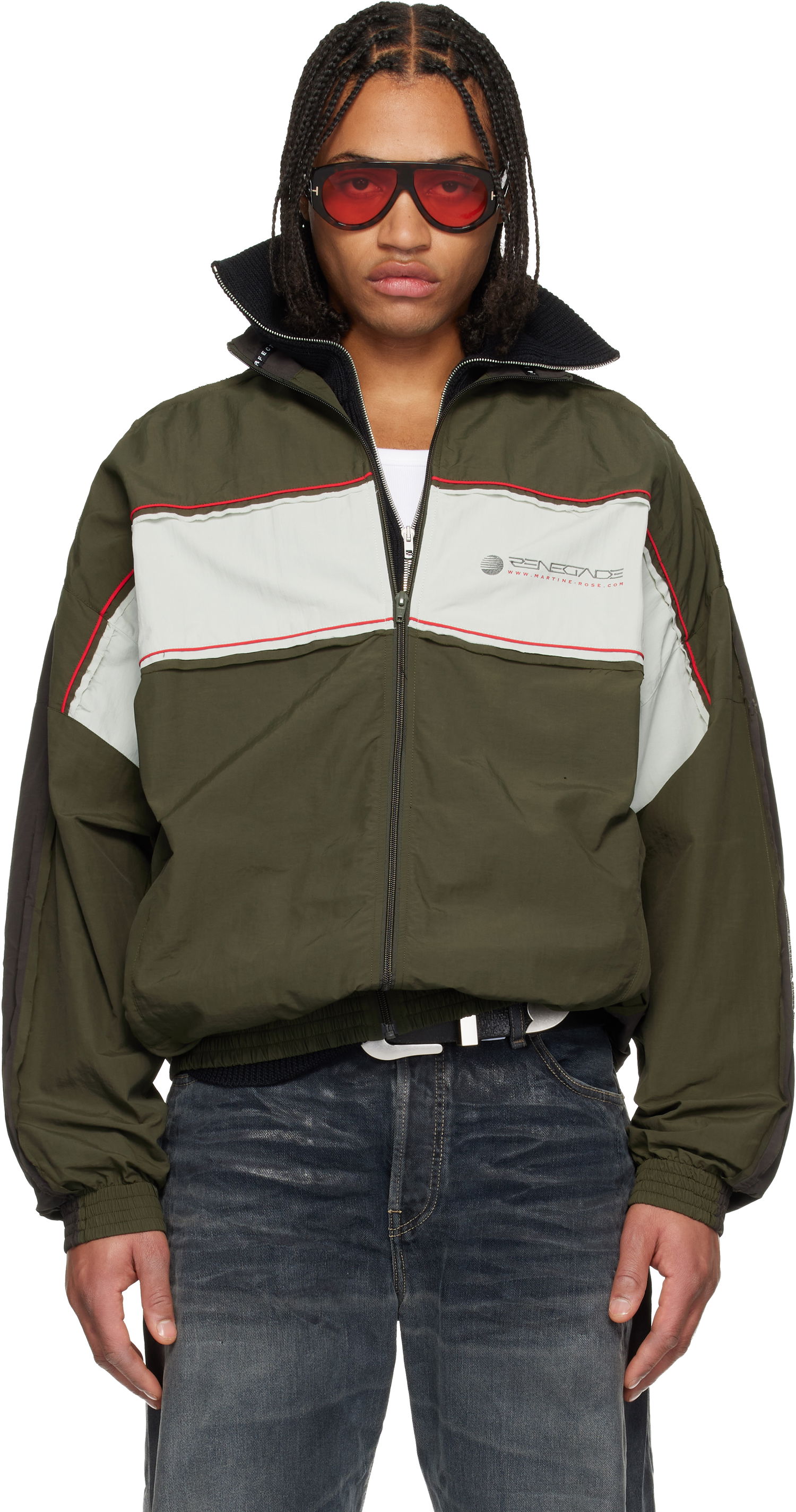 Vetrovka Martine Rose Martine Rose Renegade Layered Track Jacket Zelené | 199WP01414, 0