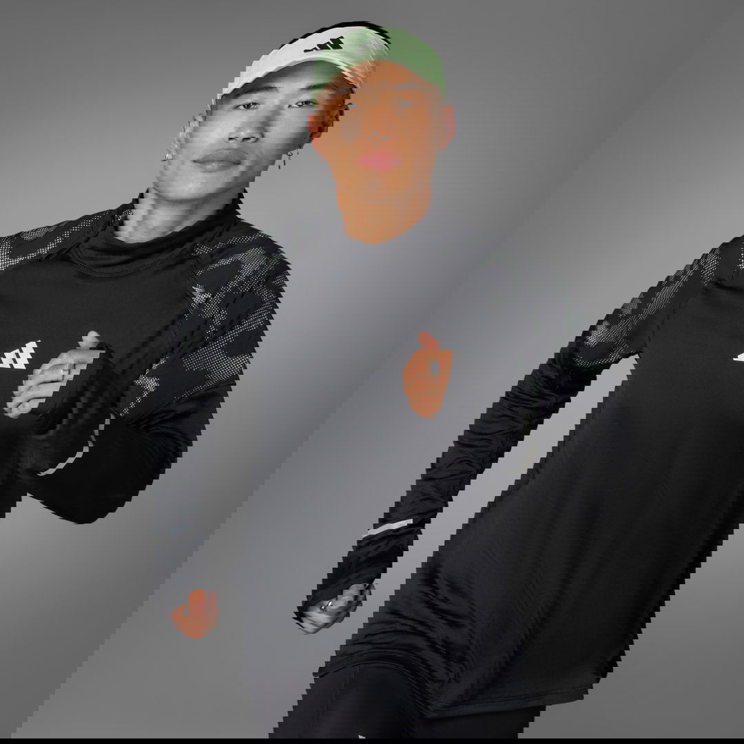 Mikina adidas Performance Ultimate Hi Vis Reflective 1/2-Zip Top Čierna | JN7141, 0