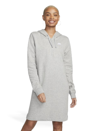 Mikina Nike Sportswear Club Fleece Hoodie Dress Šedá | DQ6765-063