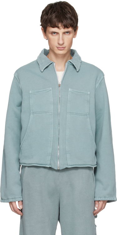 Bunda LES TIEN Heavyweight Full-Zip Utility Jacket Tyrkysová | CF-1097-PD, 0