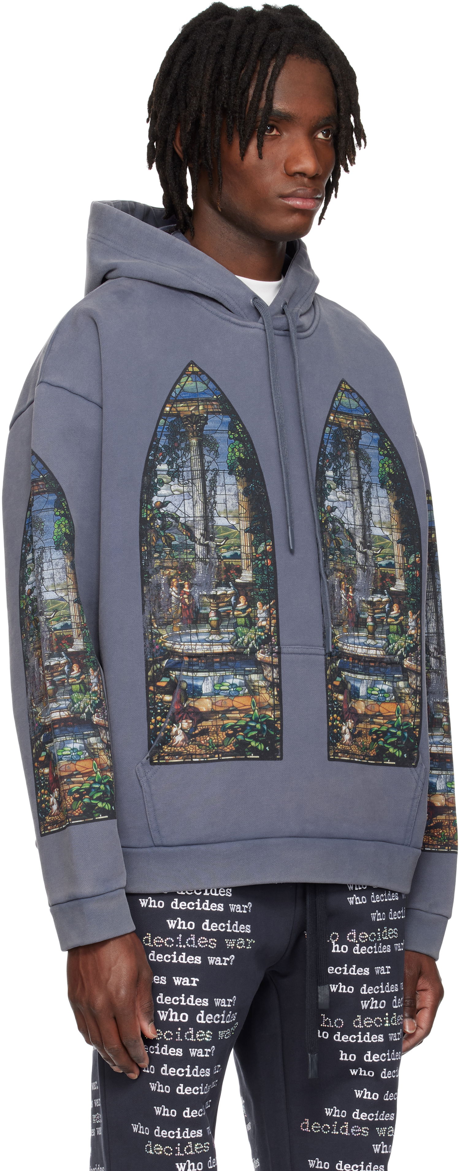 Mikina Who Decides War Apparent Graphic Print Hoodie Šedá | 1110040010SS25, 1