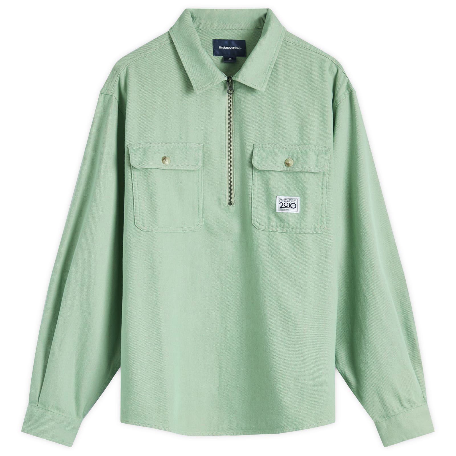 Quarter Zip Shirt Large Green