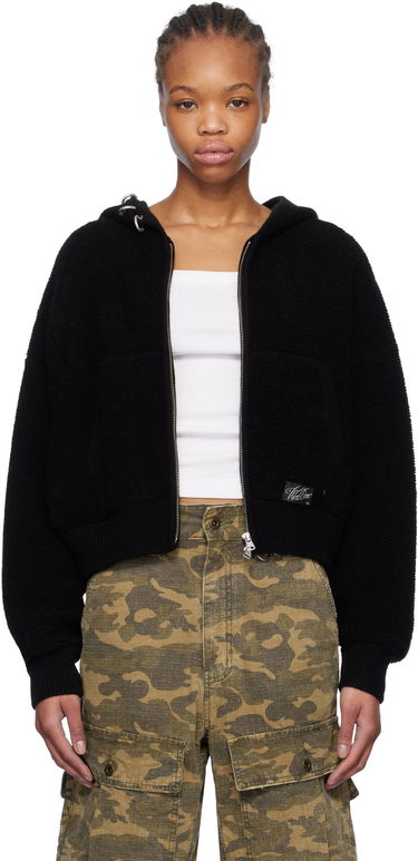 Mikina We11done We11done Cashmere Knit Zip-Up Hoodie Čierna | WD-KJ0-25-675-W-BK, 0