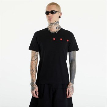 Comme des Garçons PLAY Short Sleeve Logo Print T-Shirt UNISEX Black AXT337 black