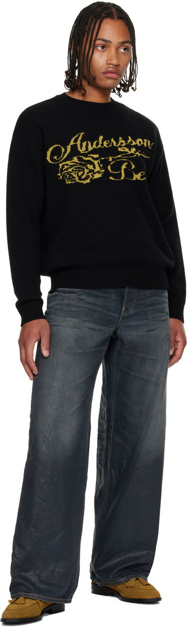 Sveter Andersson Bell Cashmere Rose Crew-Neck Sweater Čierna | atb1372u, 3