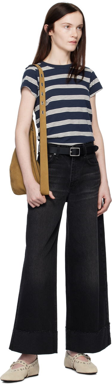 Opasok rag & bone Rag & Bone Leather Boyfriend Belt Čierna | W272162DP, 2