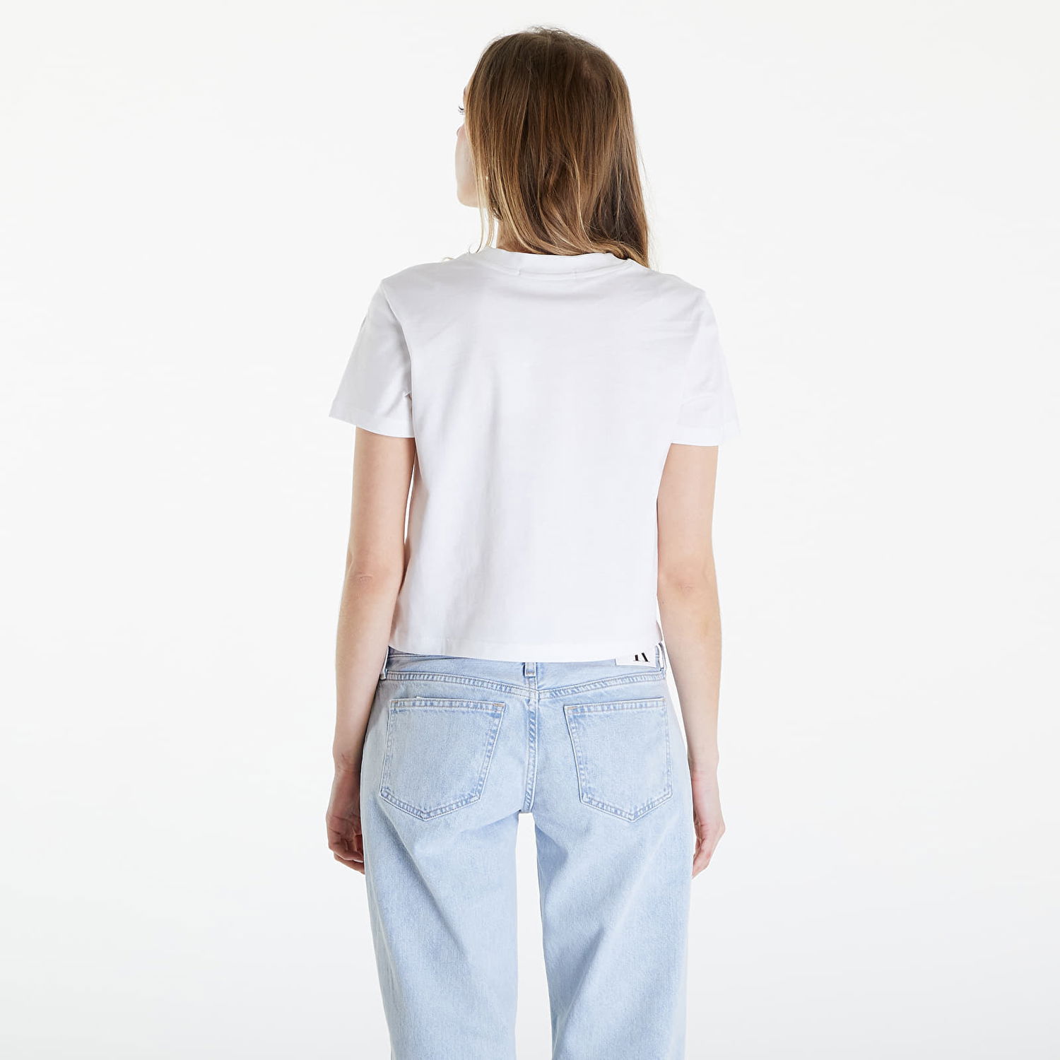 Tričko CALVIN KLEIN Jeans Satin Boxes Baby Tee White Biela | J20J223700 YAF, 1