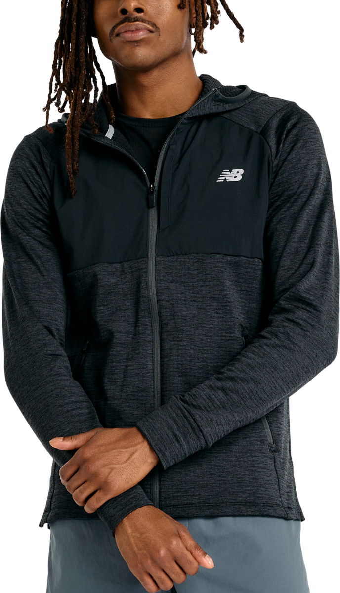 Mikina New Balance Heat Grid Full Zip Hoodie Čierna | mj43206-bk, 0