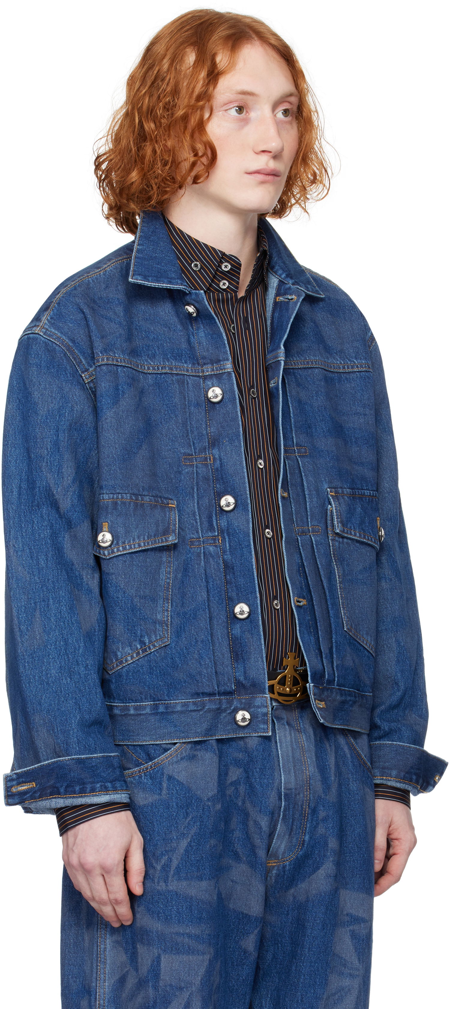 Bunda Vivienne Westwood Vivienne Westwood Marlene Denim Jacket Modrá | 2801000E-W014L-, 1