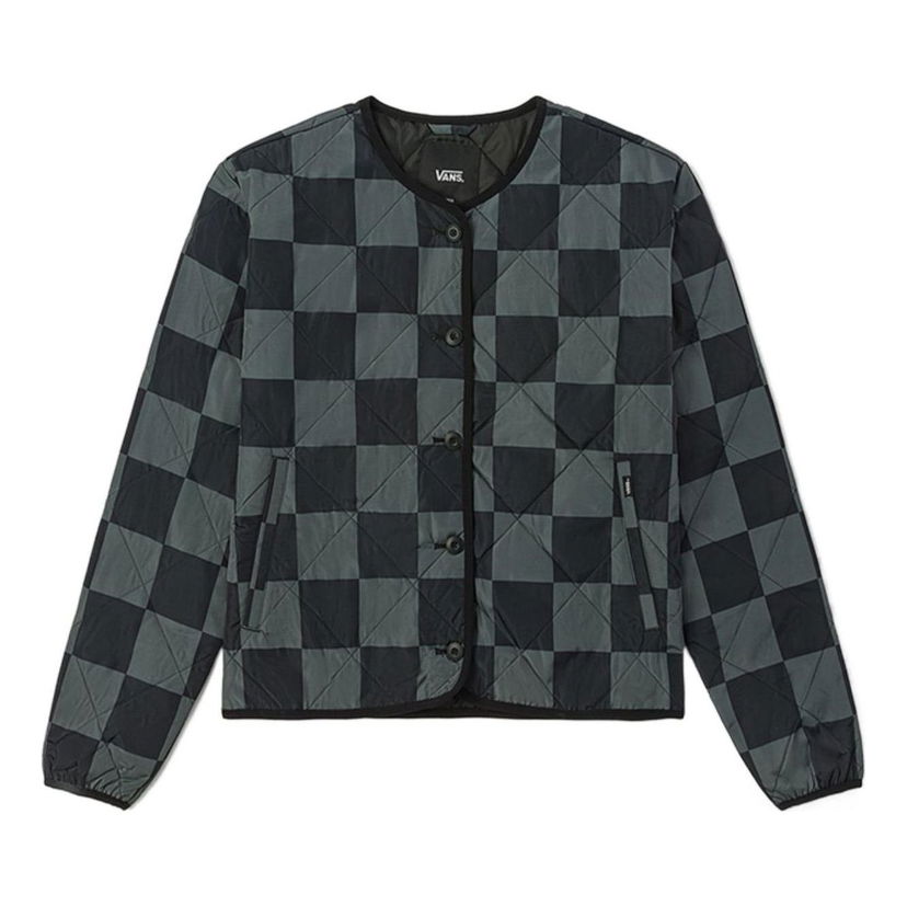 Prešívaná bunda Vans Outdoor Club Forces Check Liner Jacket Čierna | VN00043RKOU