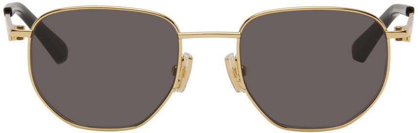 Slnečné okuliare Bottega Veneta Split Oval Metal Sunglasses Béžová | BV1301S, 0