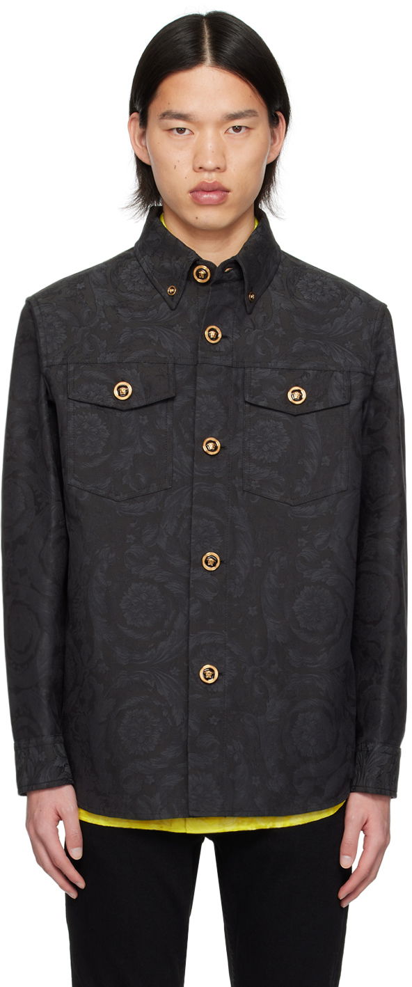 Košeľa Versace Gray Barocco Shirt Čierna | 1008738_1A09781, 0